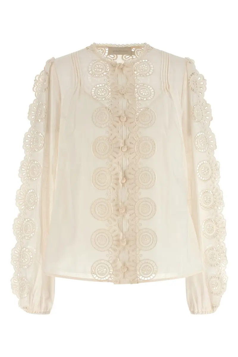 Blusa Ricamata 'Lucky' Bianco