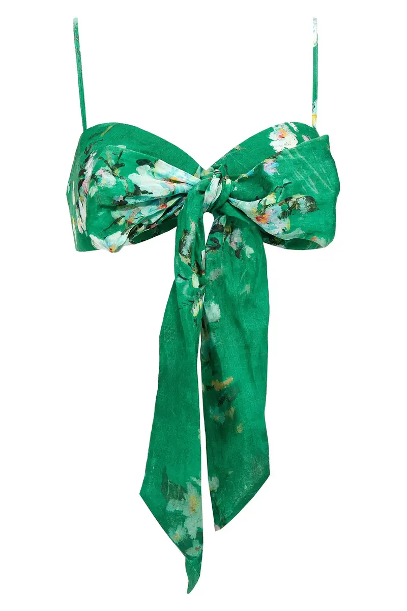 Bralette Everley Draped Bow Verde