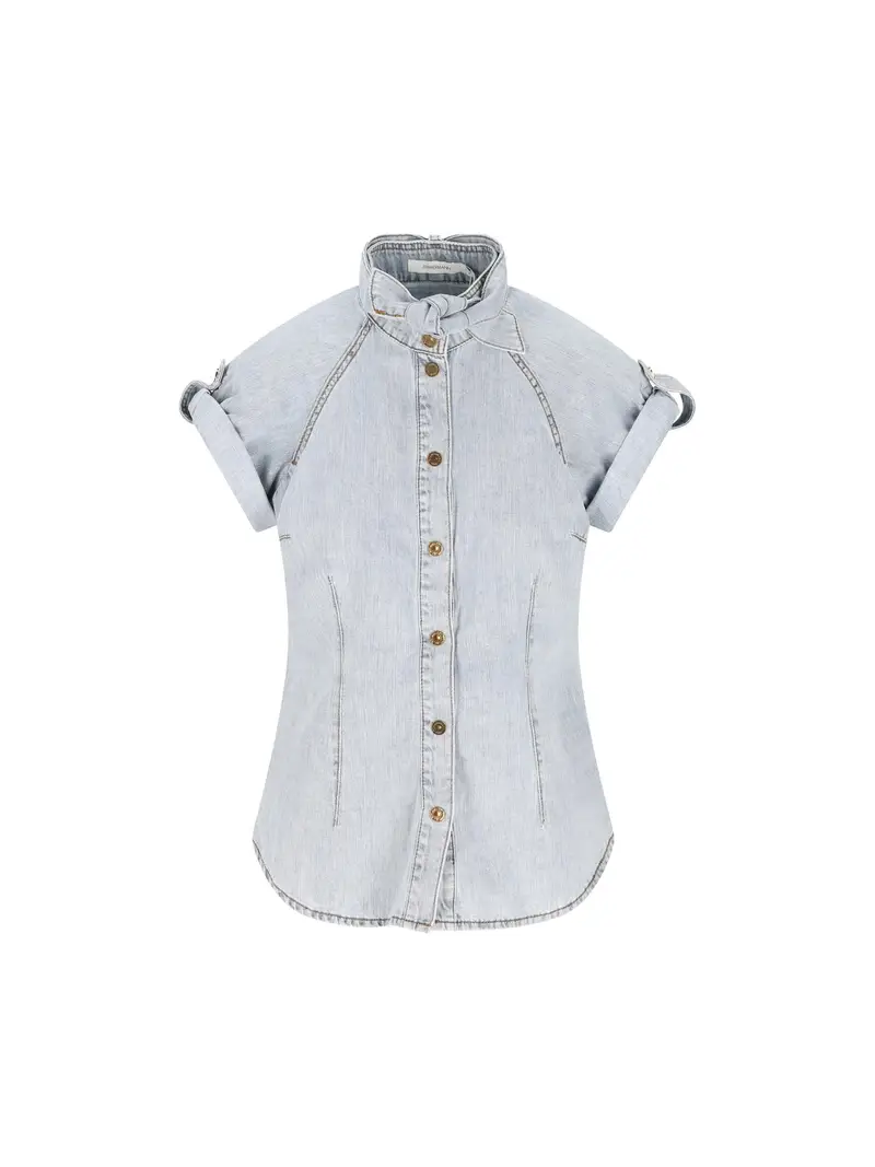 Camicia In Denim AZZURRO