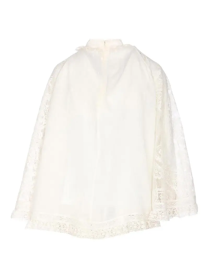 Camicia in pizzo ascensione bianca Bianco