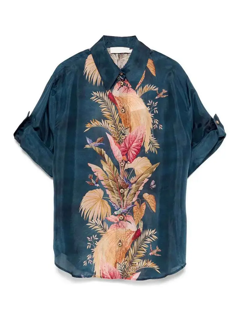 Camicia rilassata in ascensione Blu