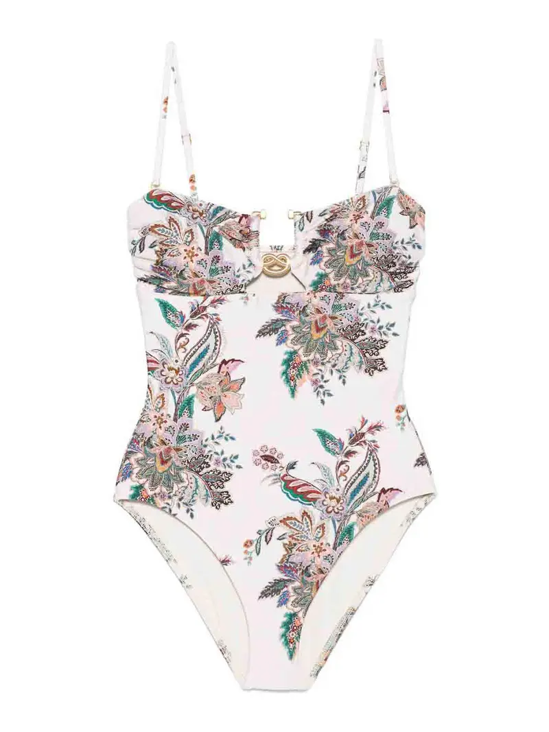 Costume da bagno stampato Rhiannon Beige