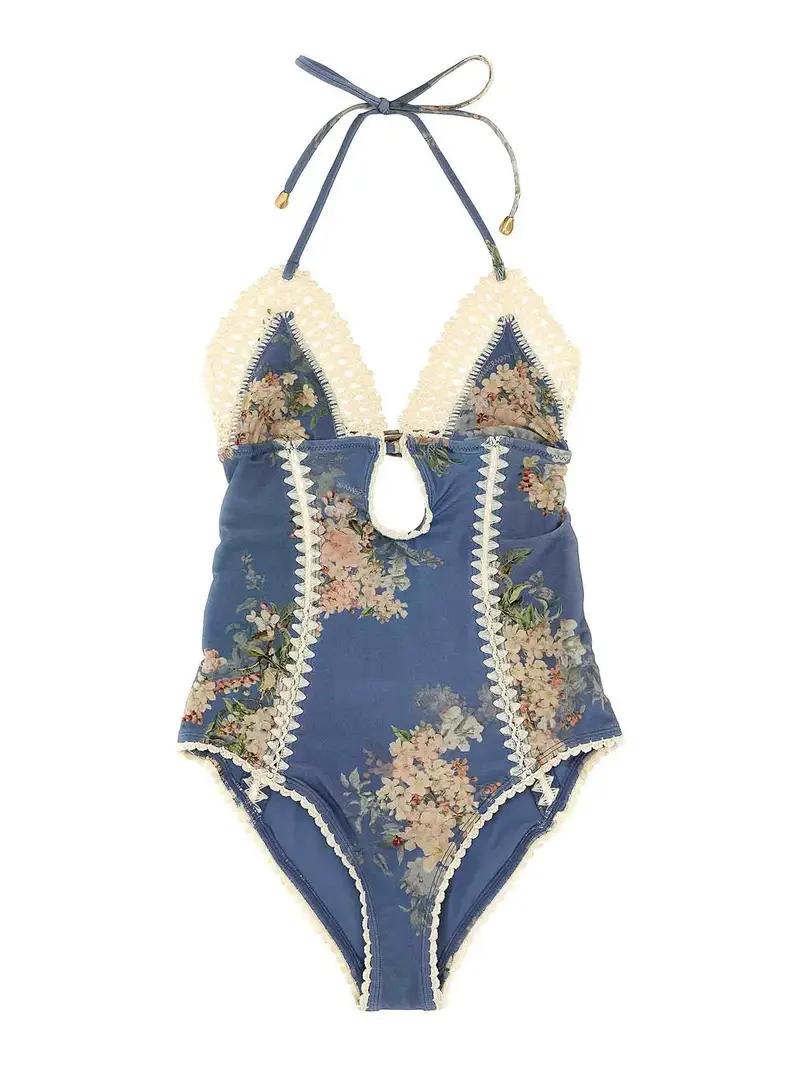 Costume da bagno uncinetto cascadiano Azzurro