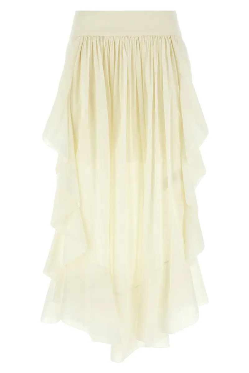 Gonna Acacia Ruffle Bianco