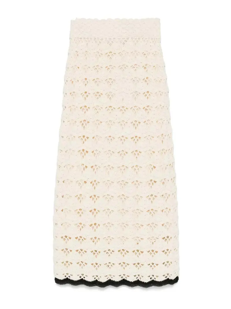 Gonna all uncinetto rhiannon Bianco