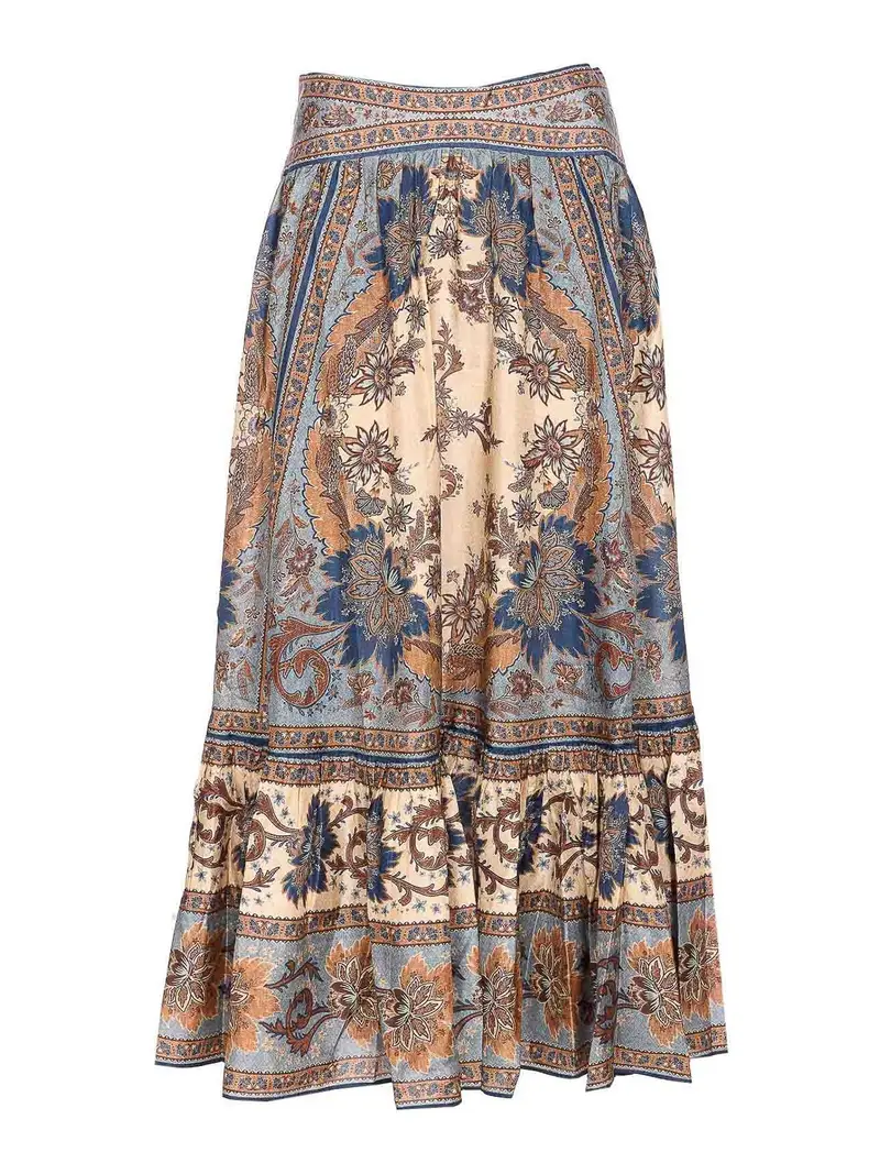 Gonna midi a piÃ¹ livelli Blu