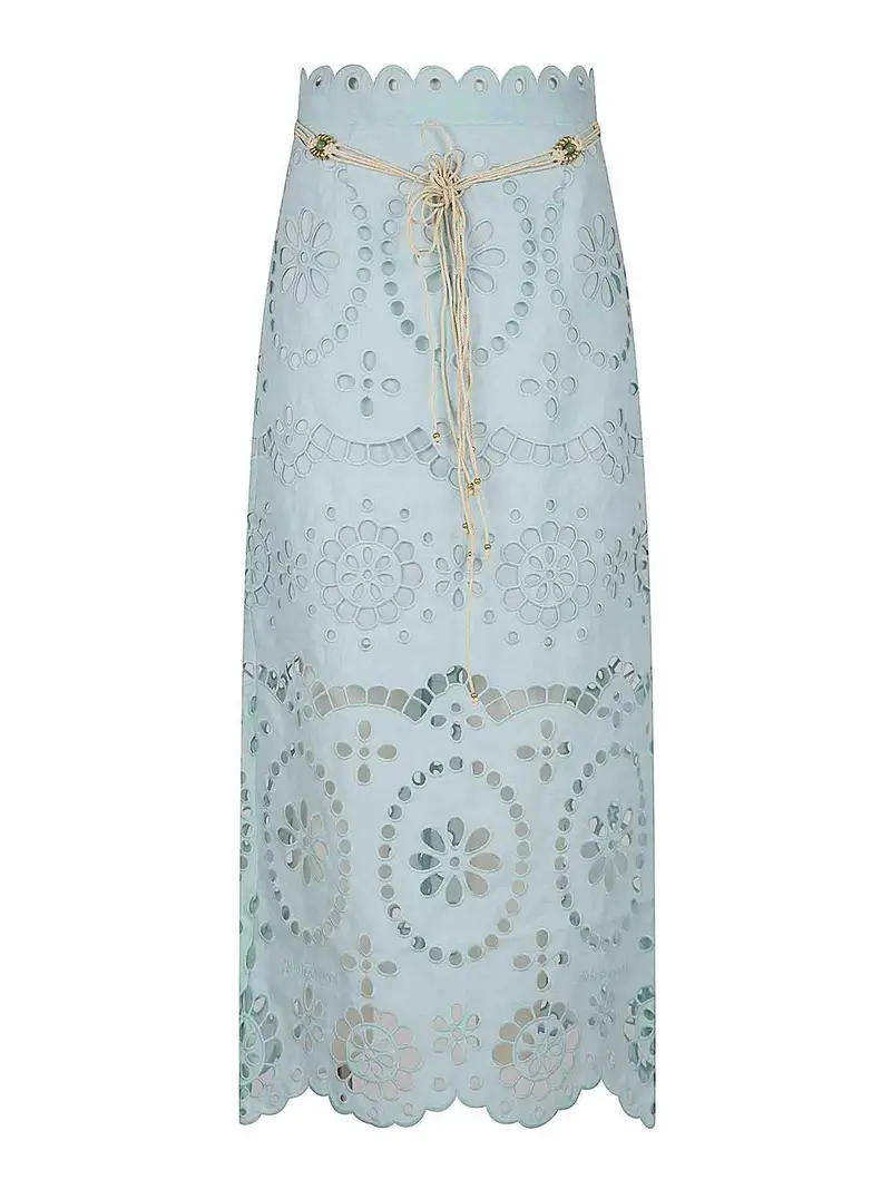 Gonna ricamata Awaken Verde Chiaro