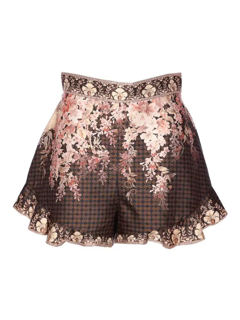 Illumina i pantaloncini flutter Marrone