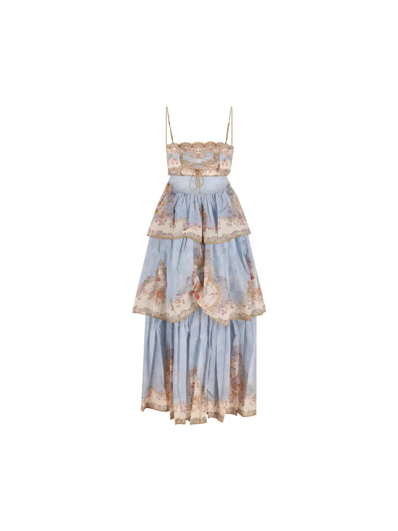 Maxi Abito A Balze Daylight AZZURRO miniatura 2