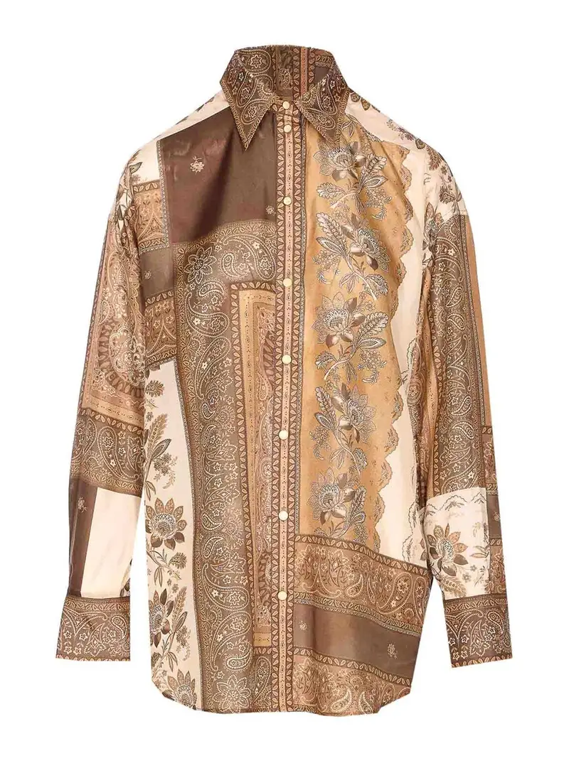 Shirt Multicolor Lucky Manstyle Marrone