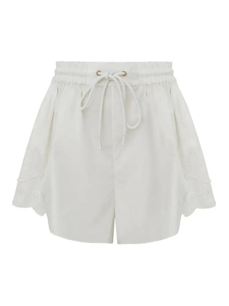 Shorts in cotone chiaro diurno Bianco