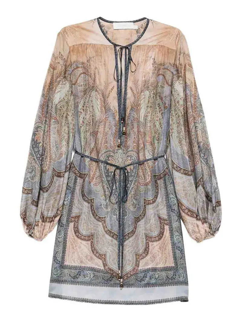 Tunica di seta della voglia di viaggiare Blu