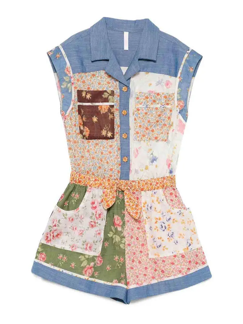 Tuta Con Stampa Floreale Multicolore