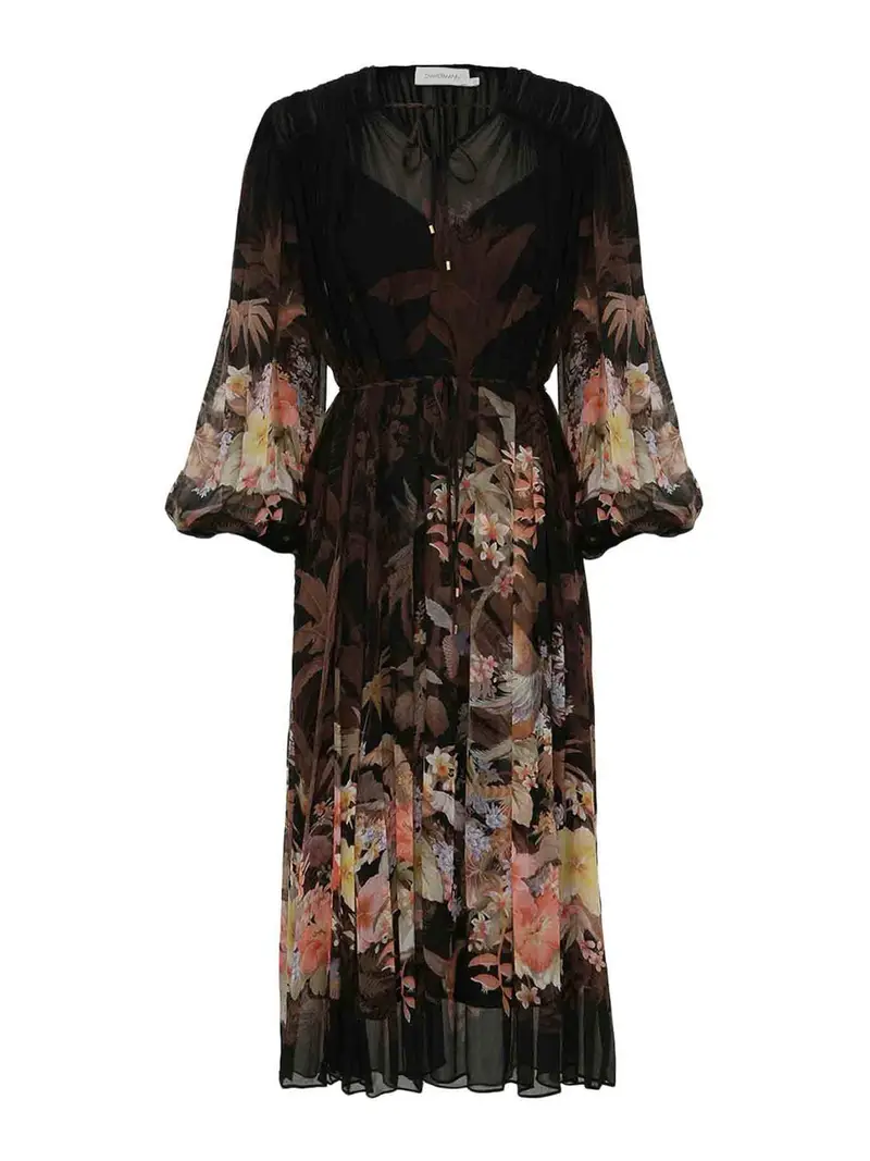 Vestito da guaina disegnato illuminato Multicolore