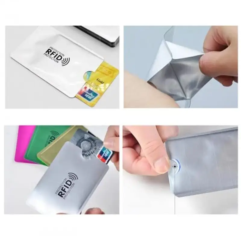 Zimoer 27 Custodie Blocco Rfid E Nfc, Blocco Rfid, Proteggi Carte Di Credito Contactless, Protezione Carte Di Credito, Rfid Protection Card, Protezione Rfid, Protezione Per Carta Di Credito miniatura 3