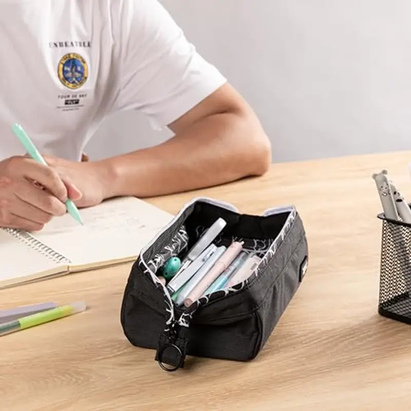 ZIPIT Lenny - Astuccio portapenne, per adulti, apertura ampia con chiusura a cerniera, può contenere fino a 55 penne miniatura 2