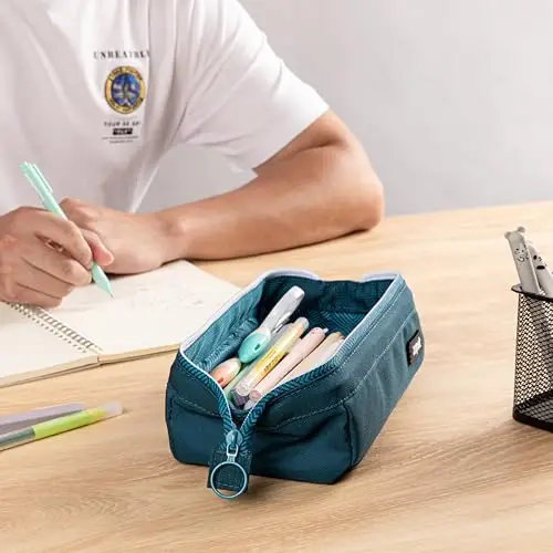 ZIPIT Lenny - Astuccio portapenne, per adulti, apertura ampia con chiusura a cerniera, può contenere fino a 55 penne miniatura 2