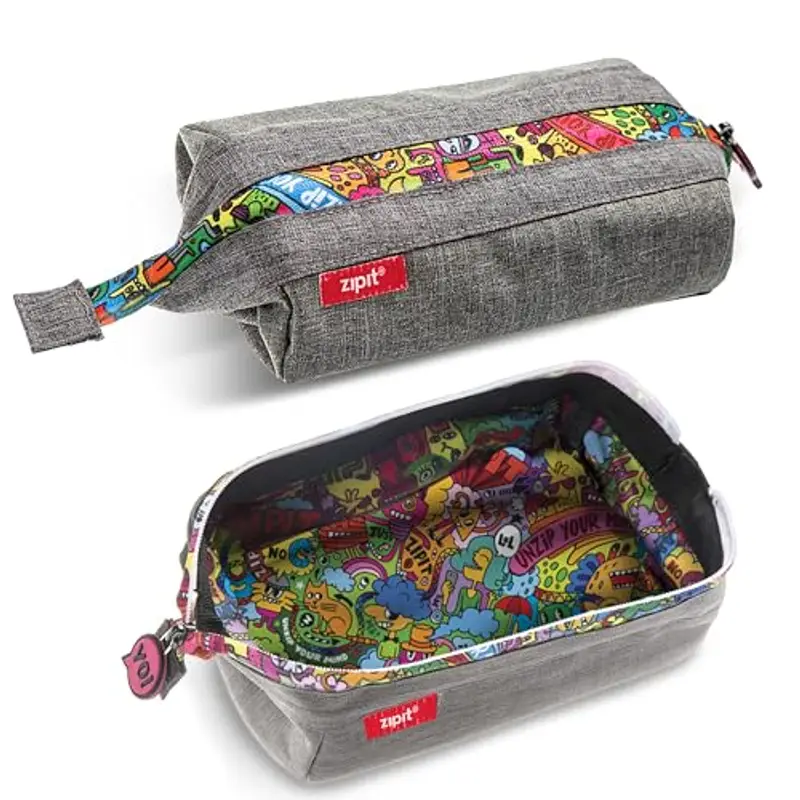 ZIPIT, PC-L4 Lenny - Astuccio per matite, 20 cm, colore: grigio