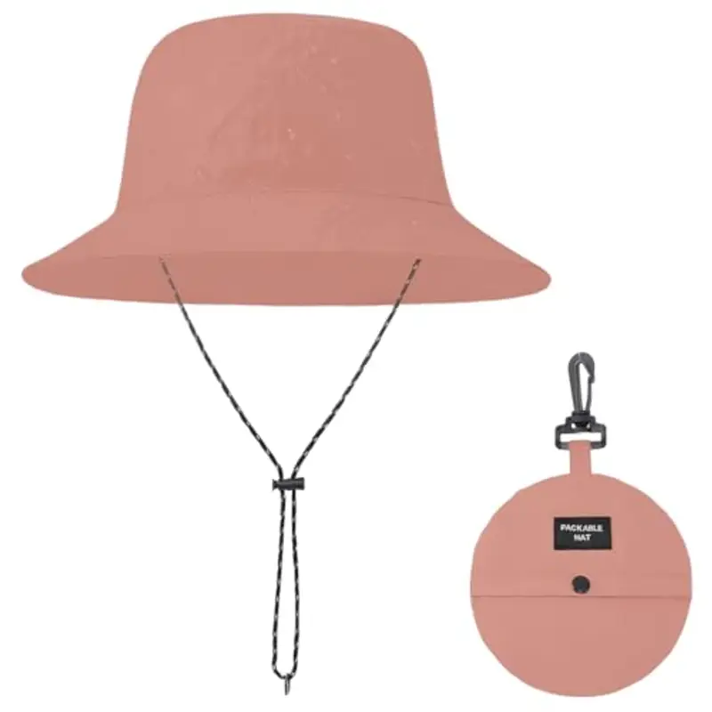 ZKGYUS Cappello da pesca pieghevole, cappello da sole impermeabile, cappello estivo pieghevole con protezione UV per uomo e donna, da escursionismo, rosso mattone
