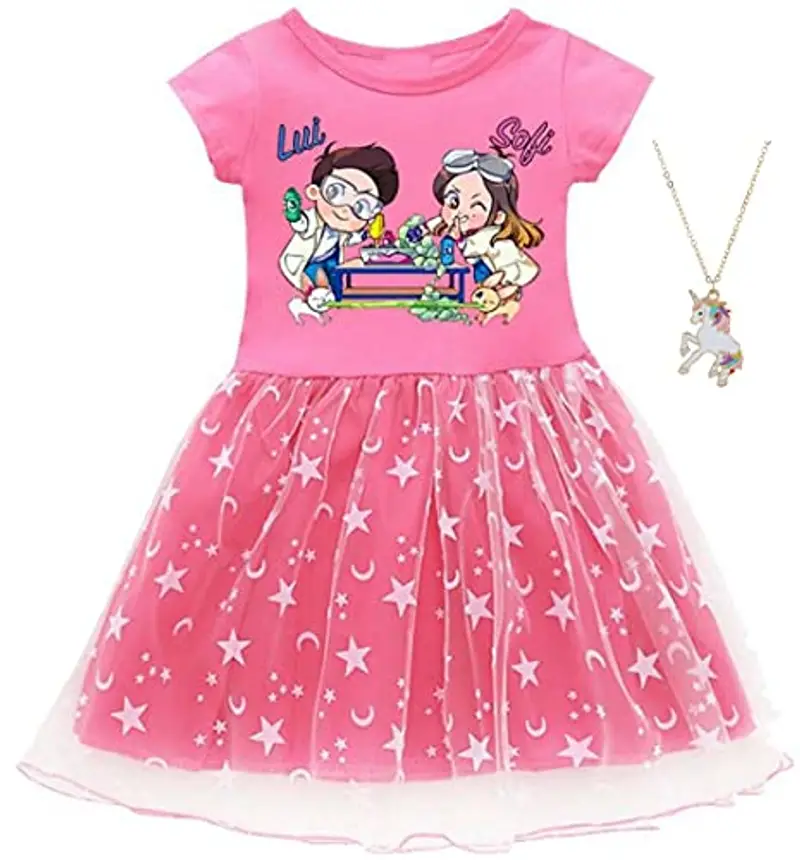 ZKomoL Youtuber Bambina Abbigliamento Vestito Bambina Vestitome Maglietta Bambina