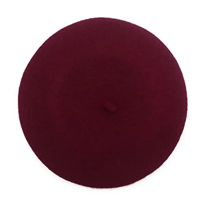 ZLYC Ragazza Classico Artista Francese Berretto Berretto, Bordeaux, S miniatura 2