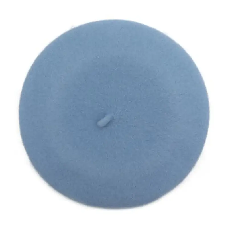 ZLYC Ragazza Classico Artista Francese Berretto Berretto, Celeste., S miniatura 2