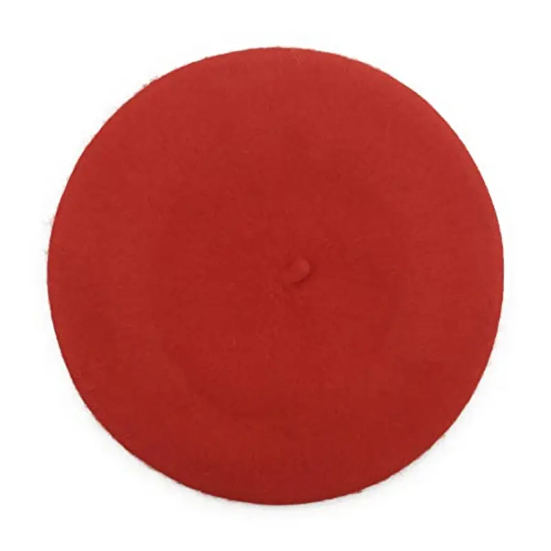 ZLYC Ragazza Classico Artista Francese Berretto Berretto, Colore: rosso, S miniatura 2