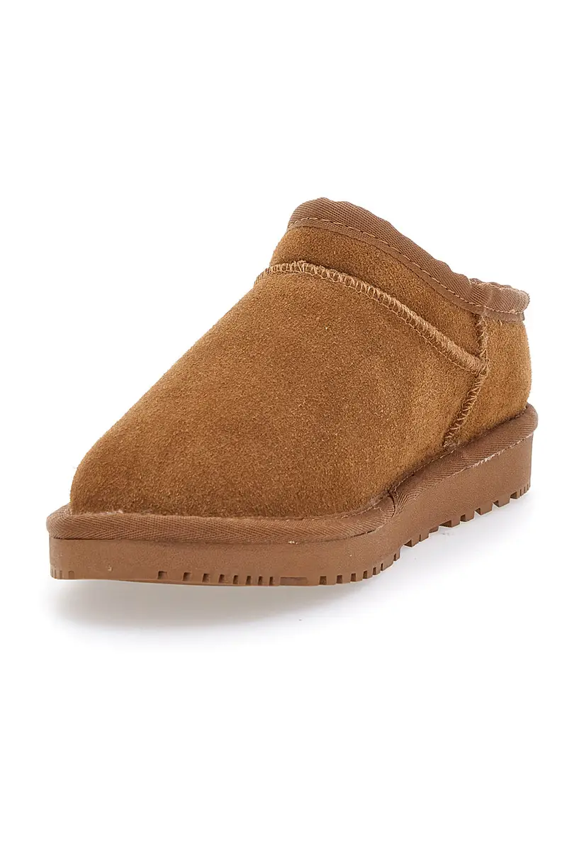 Zoccoli Cammello con Pelo in Vera Pelle MON DIEU WD5530T miniatura 3