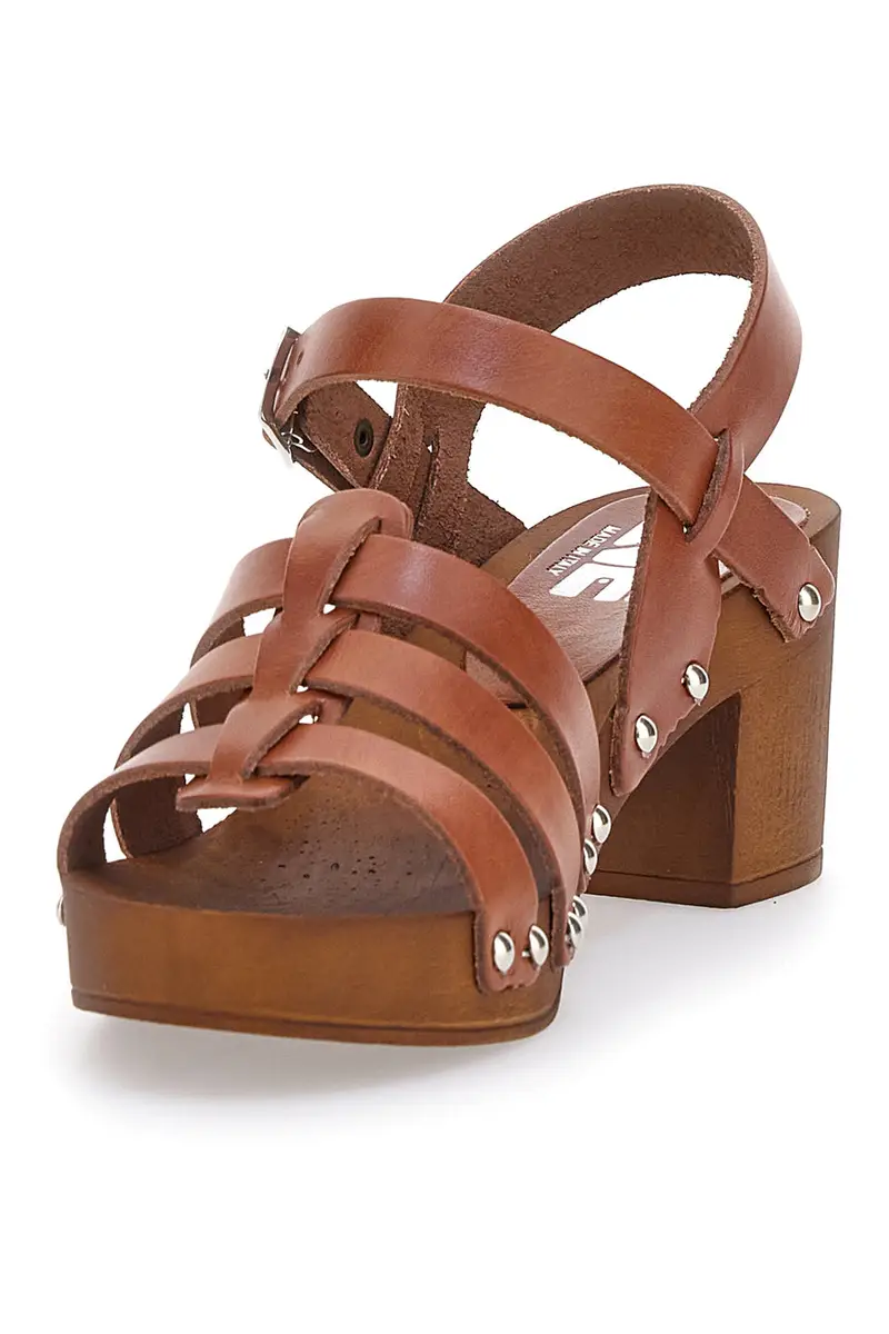 Zoccoli con Cinturino Cognac Vera Pelle Pittarello Love 5759 miniatura 3