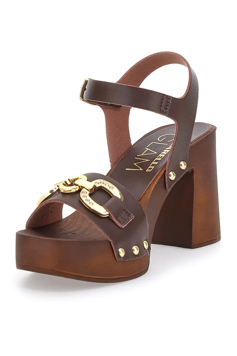 Zoccoli con Marroni Con Dettagli Oro Pittarello 9086 miniatura 3