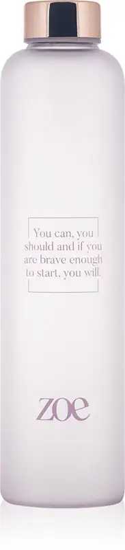 Quote Glass bottiglia d'acqua in vetro colore viola 750 g