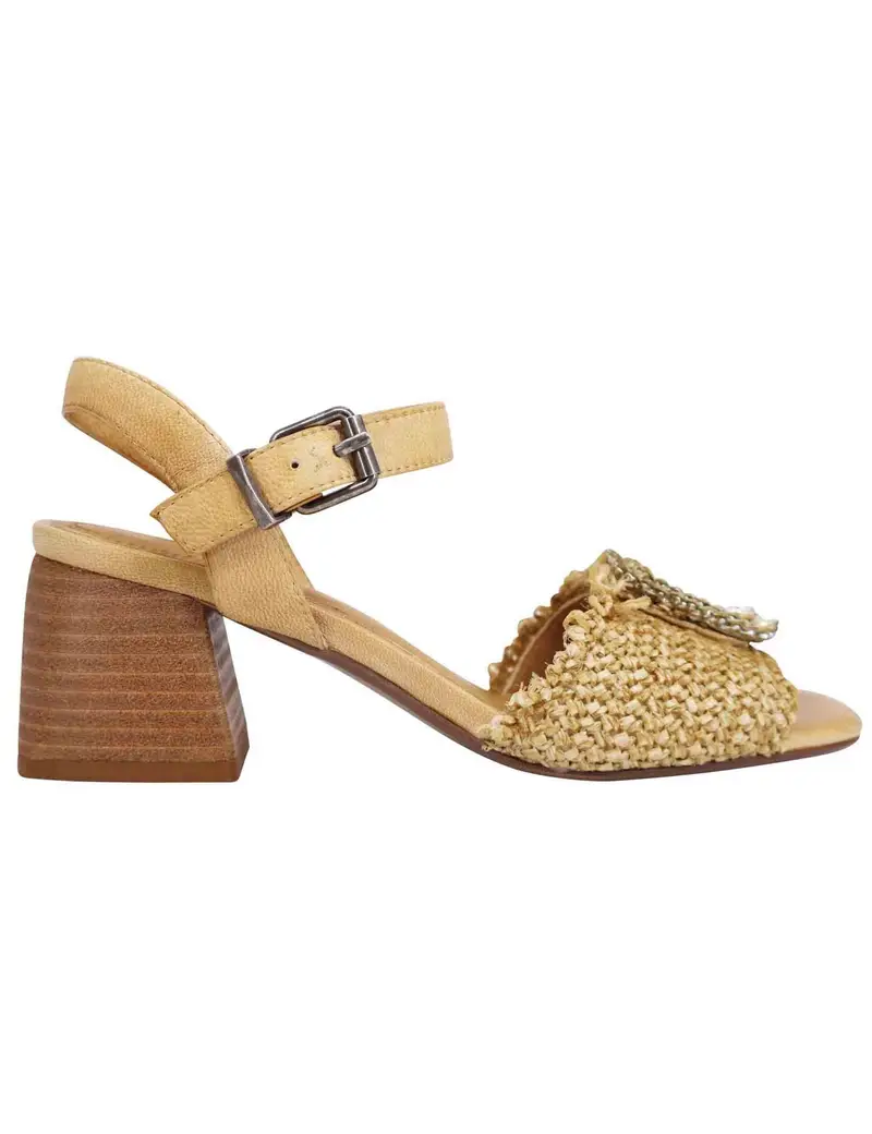 Sandali donna in rafia naturale con strass e cinturino alla caviglia Donna IBAGUE 07 014