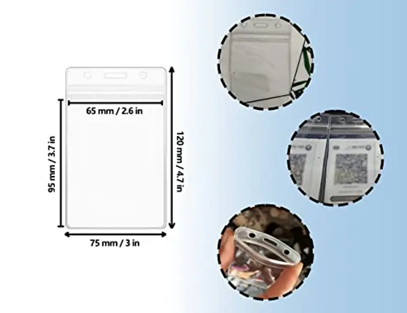ZoeTekway 10 Pezzi Trasparente Carta d'Identità Copertura Portacarte ID Impermeabile Carta di Credito per la Protezione Perfetta della Carta per la Patente di Guida e Altre Carte di Credito miniatura 2