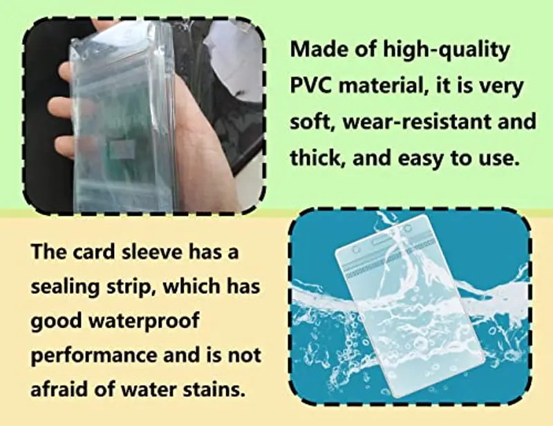 ZoeTekway 10 Pezzi Trasparente Carta d'Identità Copertura Portacarte ID Impermeabile Carta di Credito per la Protezione Perfetta della Carta per la Patente di Guida e Altre Carte di Credito miniatura 3
