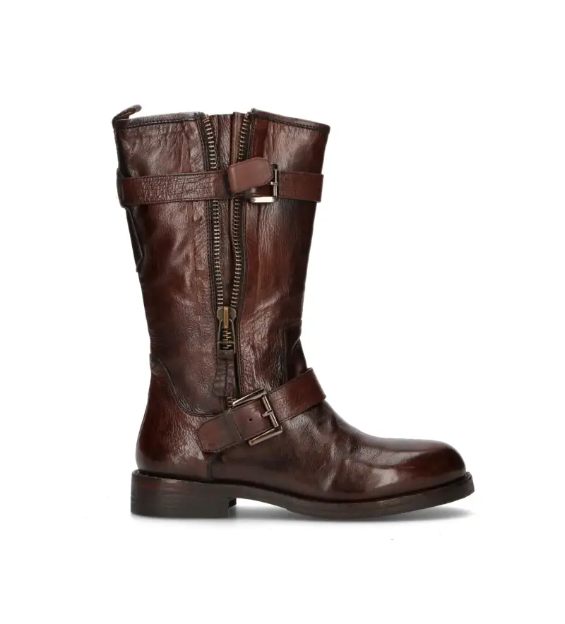 Stivale donna marrone in pelle Vario