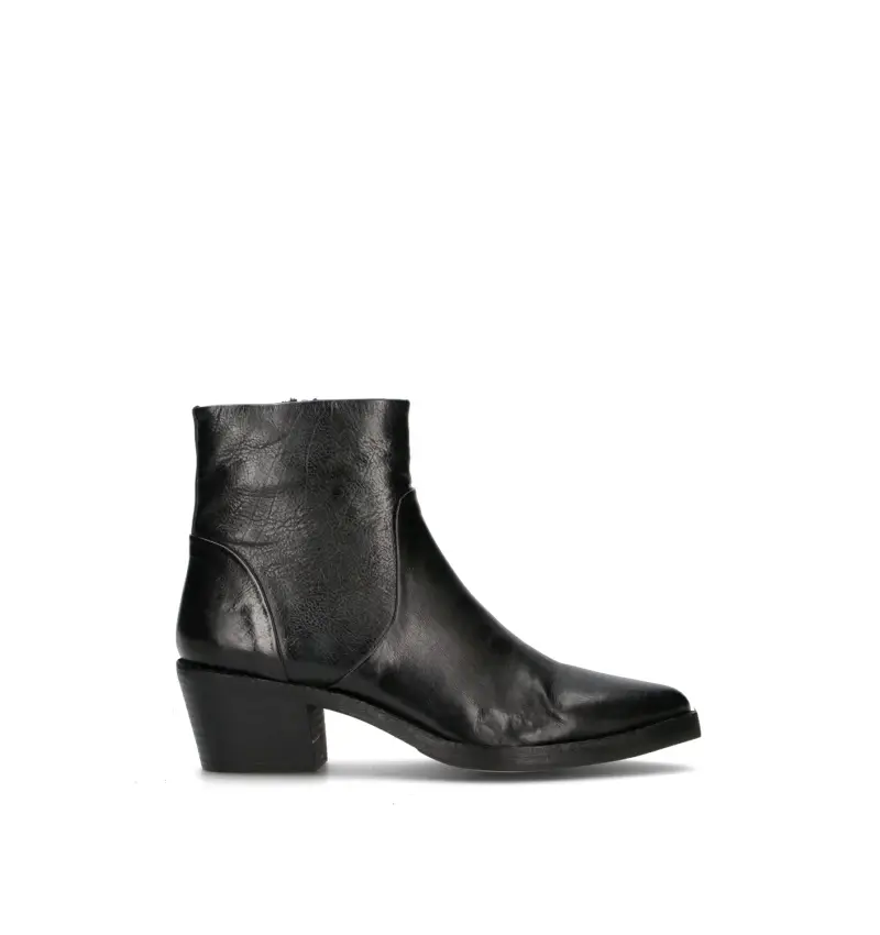 ZOLDO Tronchetto donna nero in pelle Vario