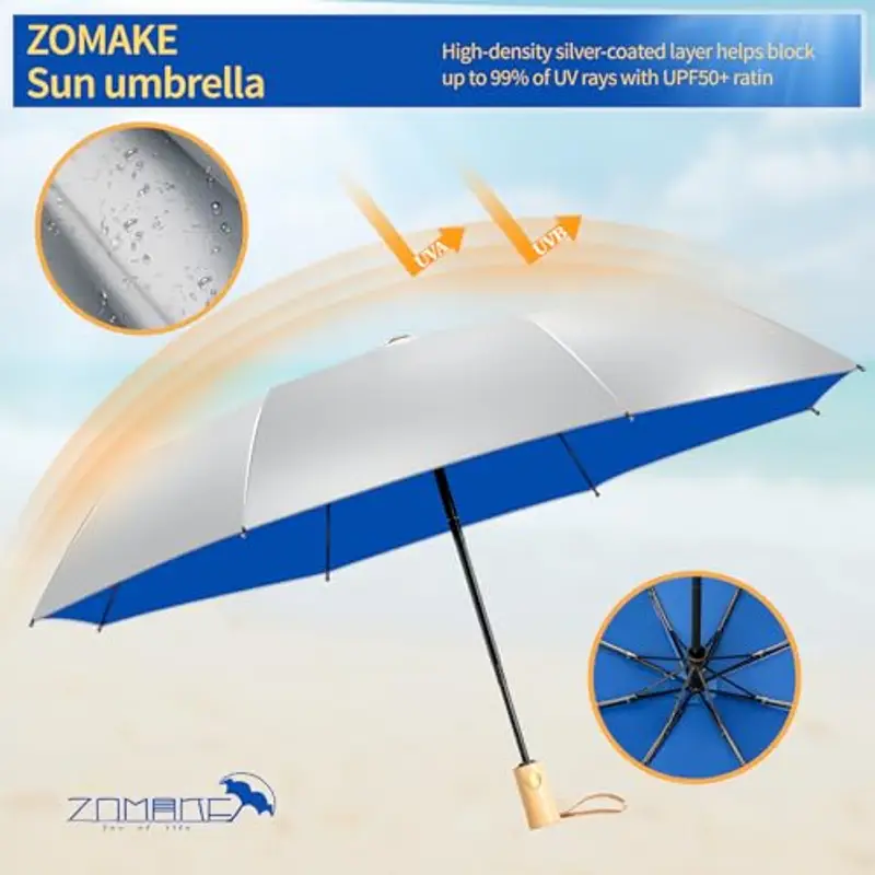 ZOMAKE Ombrelli Uomo Blu 1991055 miniatura 2