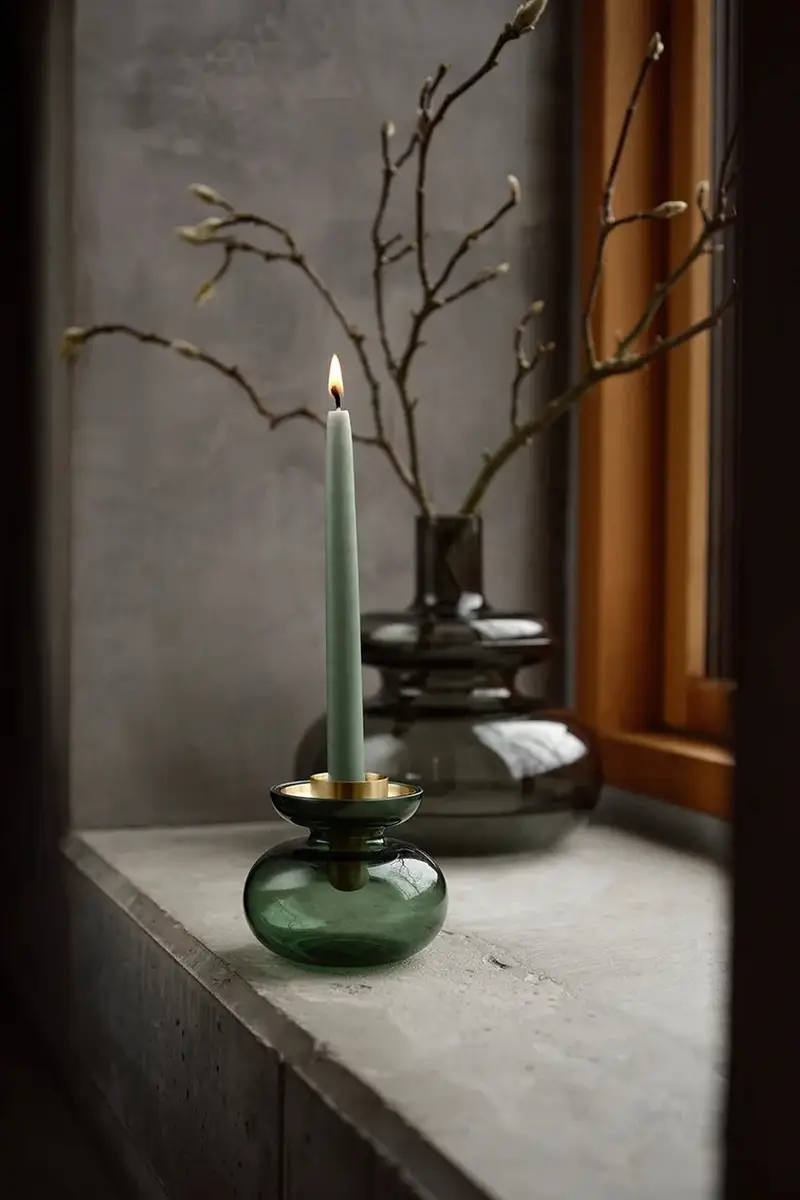 vaso o portacandele Inu 10, 8 x 11 cm Turchese miniatura 5