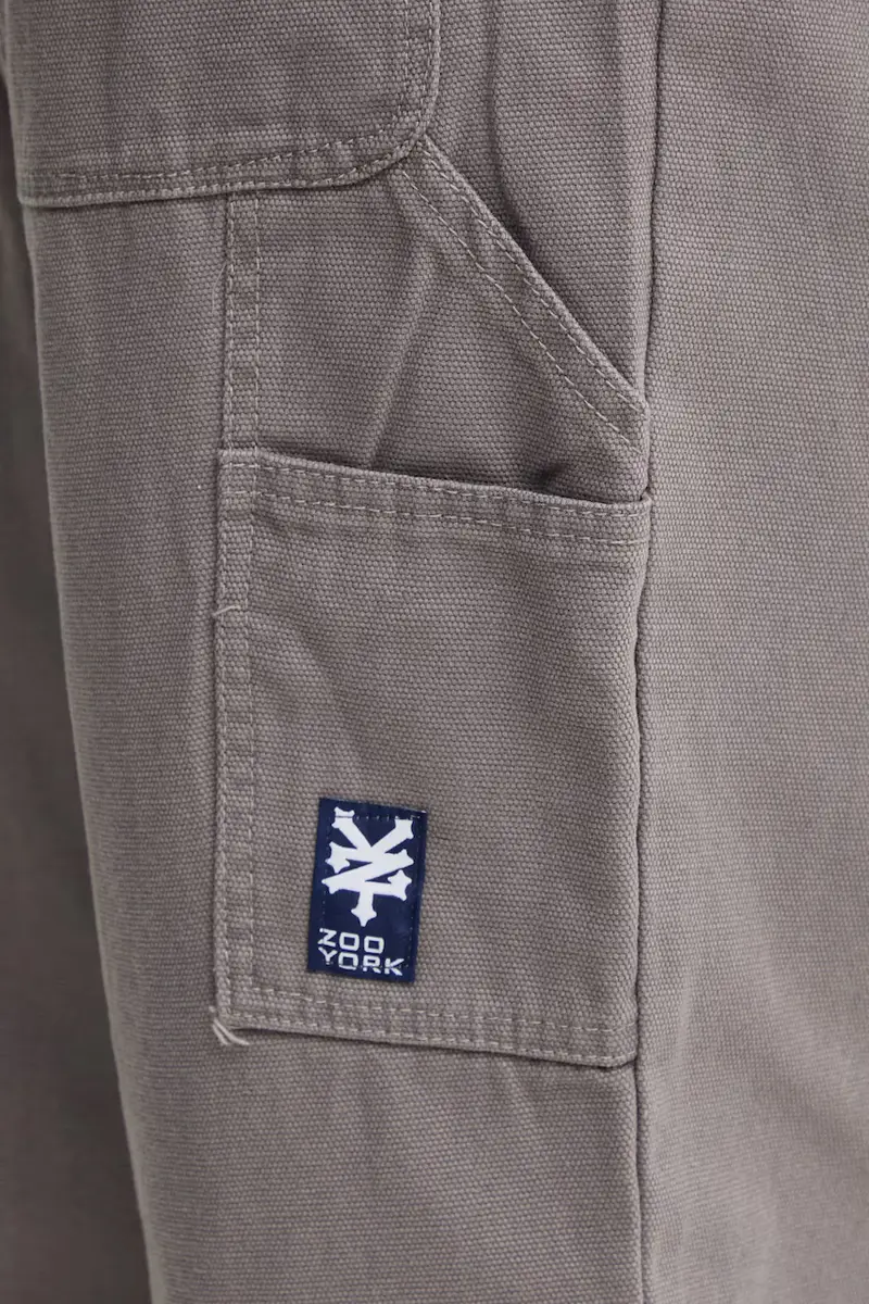 pantaloni in cotone colore grigio 60010001 miniatura 4