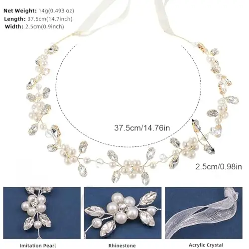 ZORVUJI Coroncina Comunione Bambina, Accessori Capelli Comunione Bambina, Coroncina Prima Comunione Bambina miniatura 2