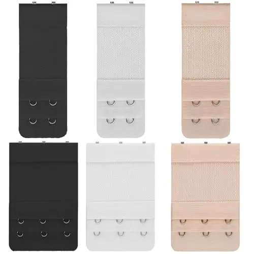 ZPW Confezione da 6 Estensori per Reggiseno,Estensori Elastici per Reggiseno,Comoda Estensione Elastica per Reggiseno
