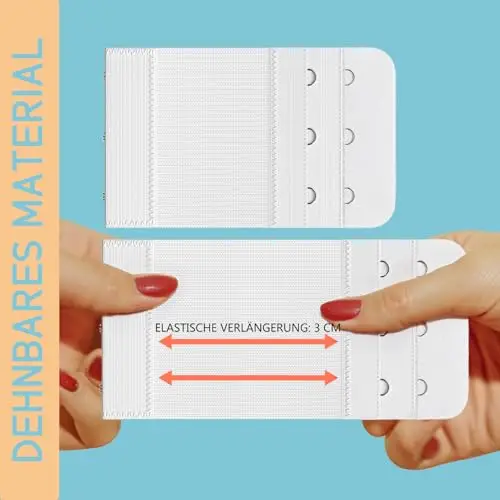 ZPW Confezione da 6 Estensori per Reggiseno, Estensori Elastici per Reggiseno, Comoda Estensione Elastica per Reggiseno miniatura 3