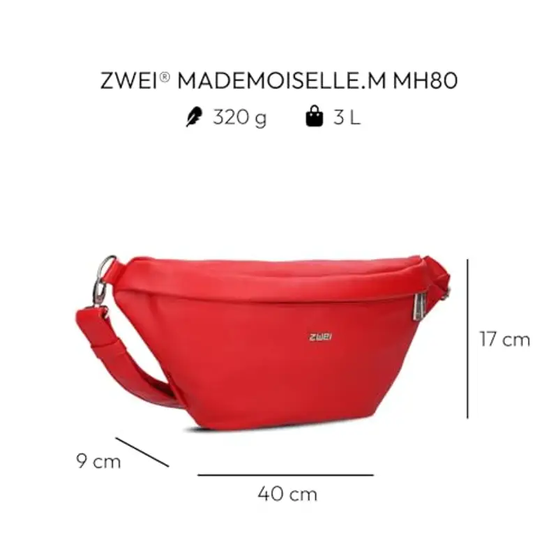 zwei Mademoiselle.M MH80 Crossbag Cherry miniatura 2