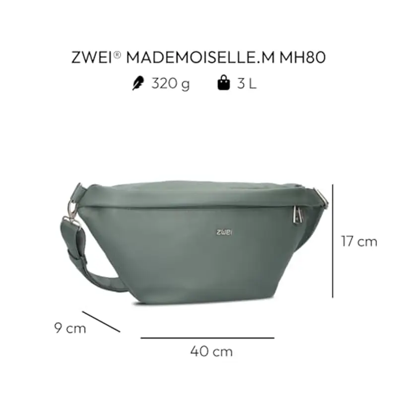 zwei Mademoiselle.M MH80 Crossbag Eucalyptus miniatura 2