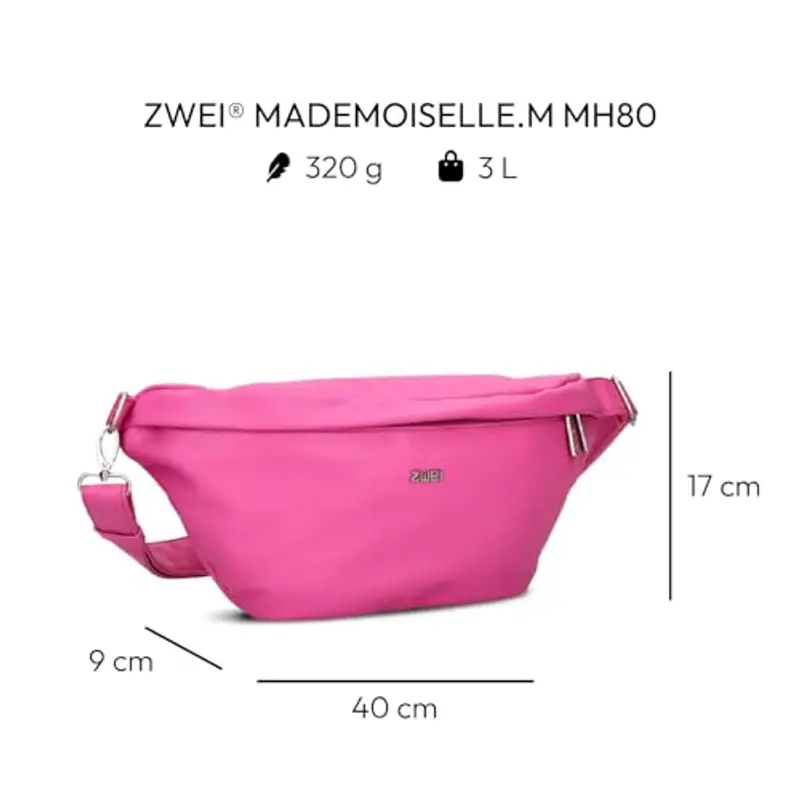 zwei Mademoiselle.M MH80 Crossbag Pink miniatura 2