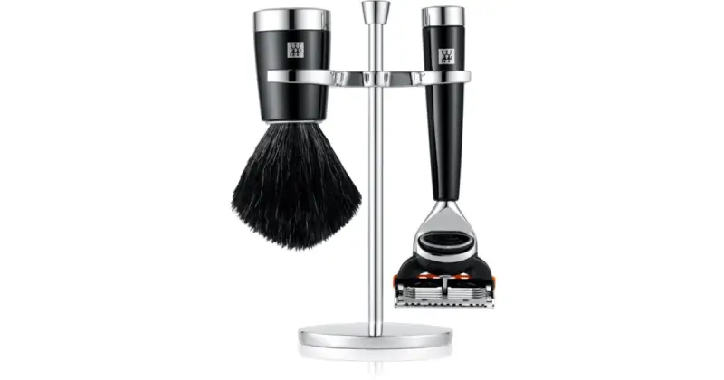 Classic Set kit per rasatura supporto per kit rasatura + pennello da barba 10,5 cm + rasoio