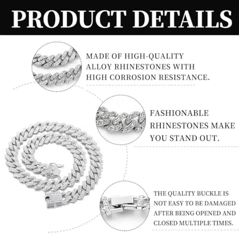 ZXUSHE Collane Uomo Argento 807933 miniatura 3