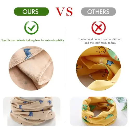 ZYUPHY 4 Pezzi Scaldacollo Bambino Cotone Bebè Sciarpa Bambina Bambino Invernale Autunno Primavera Sciarpa Bambini miniatura 3