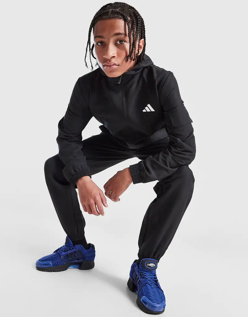 Badge of Sport Woven Tracksuit Junior, nero