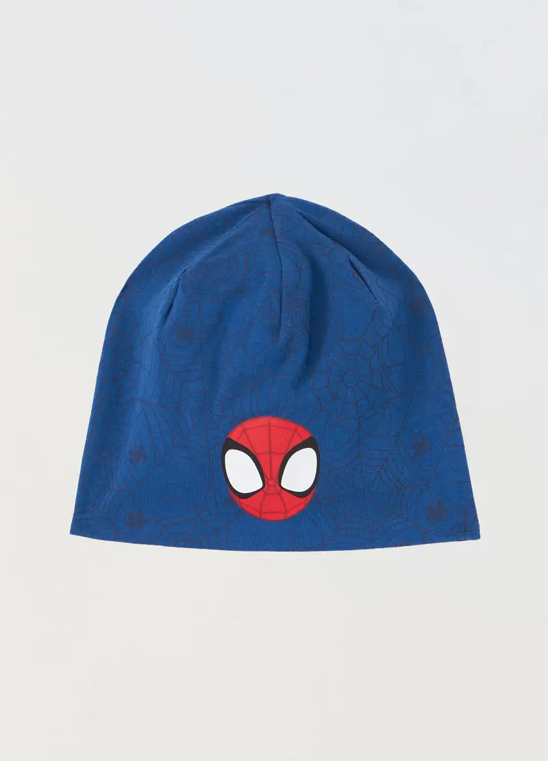 , Berretto In Jersey Di Cotone Stretch Neonato, Blu scuro